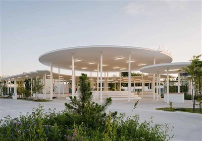 Aangepast glasvezelproject voor meubilair in de openbare ruimte